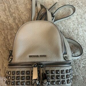 Michael Kors Genuine leather Beige Studded Backpack. Smoke free home